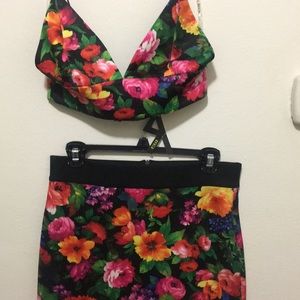 2-Piece Crop Bra with Skirt. Give me tropics!